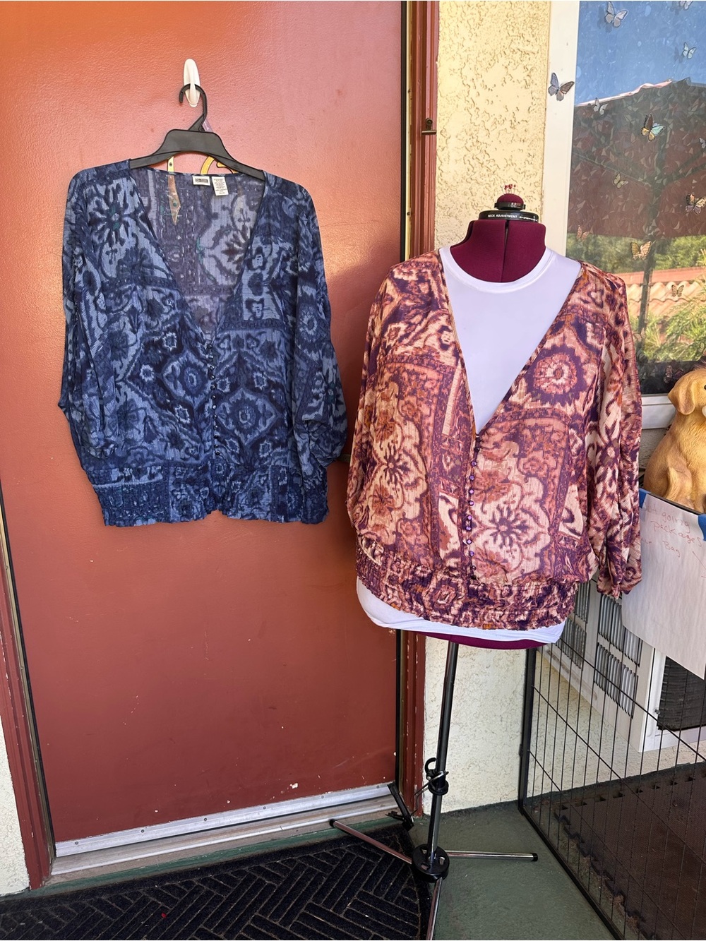 Y2K Route 66 Dolman Sleeve Blouses Vintage Boho Festival